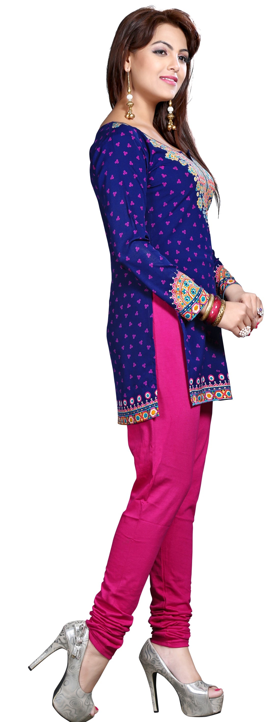 Blue short kurta from India
