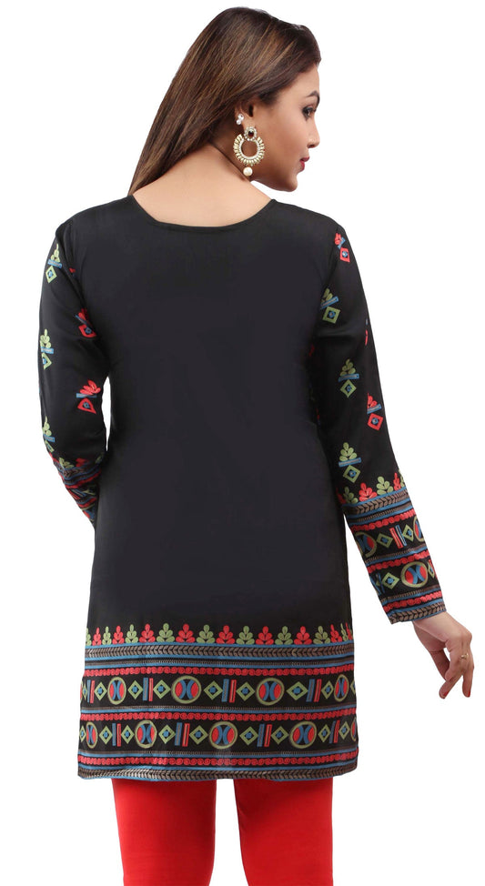Black short kurtis indian style