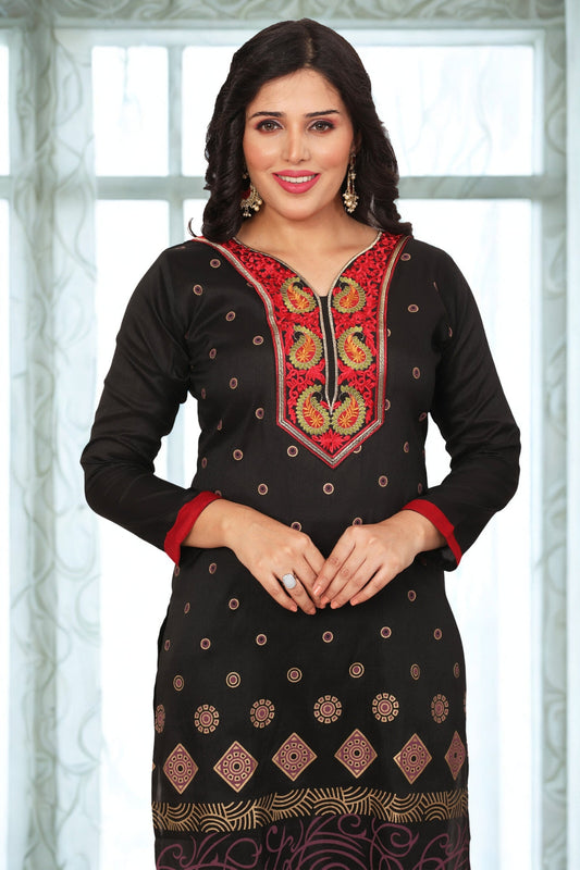 Elegant Indian Black Short Kurti for Women