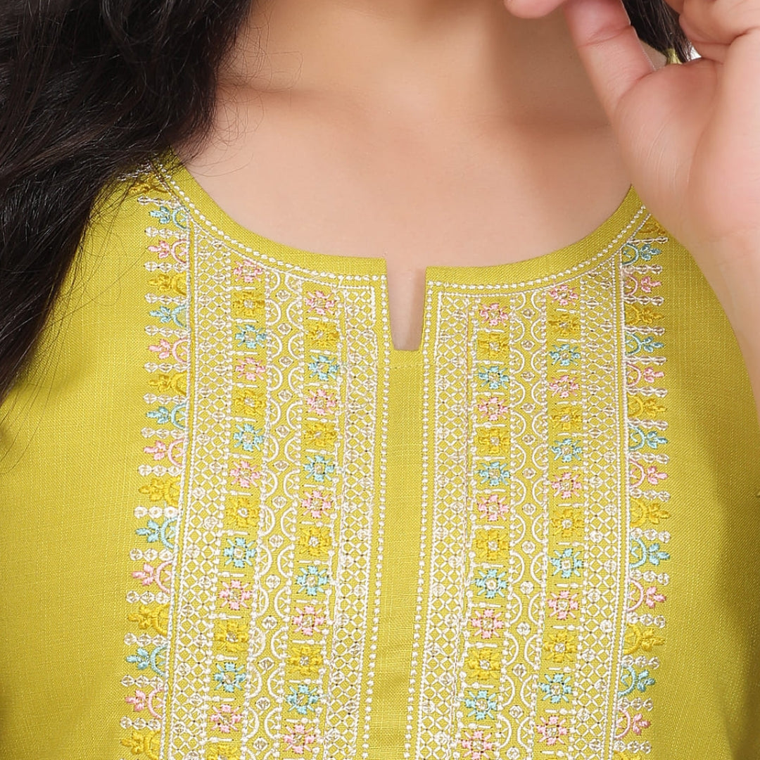 Mustard kurta for women