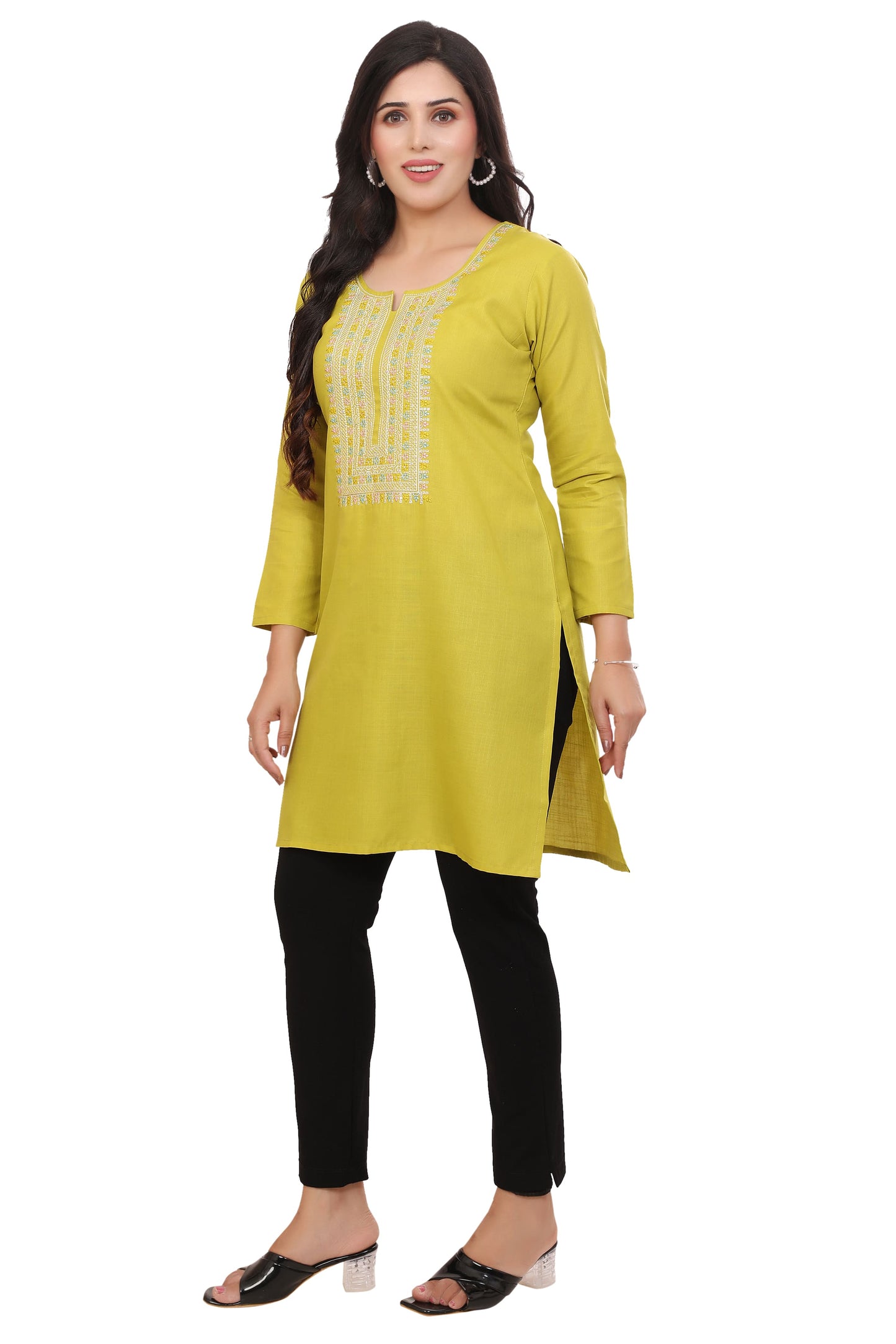 Mustard kurta for women