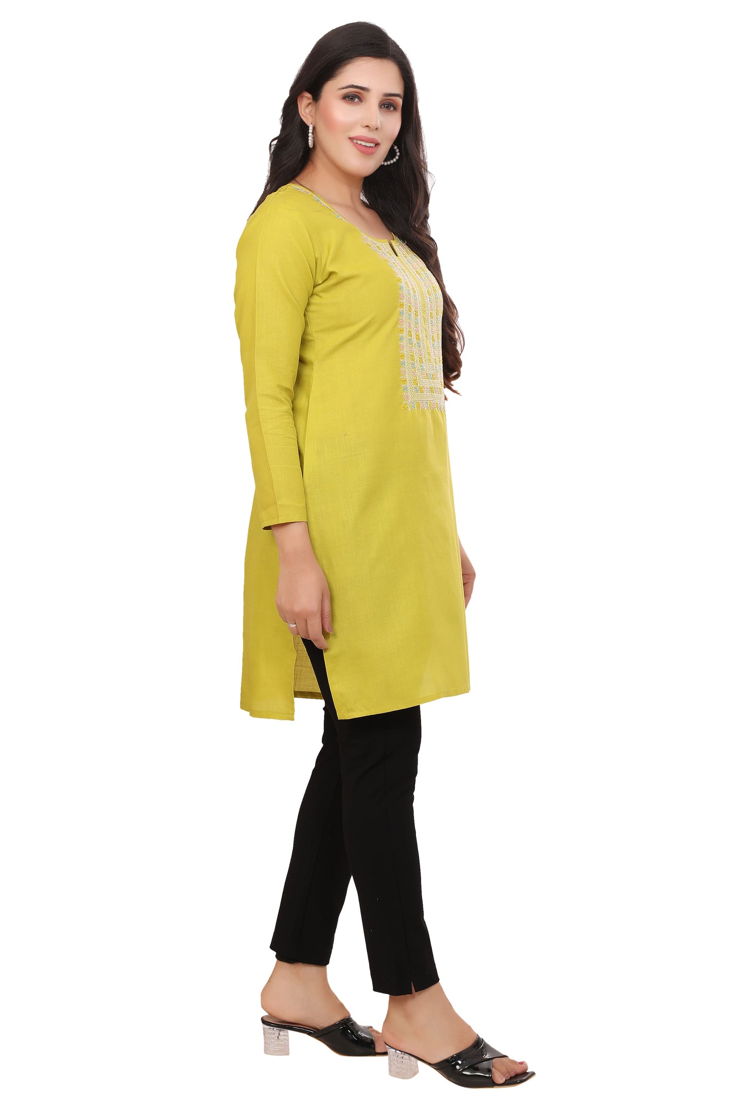 Mustard kurta for women