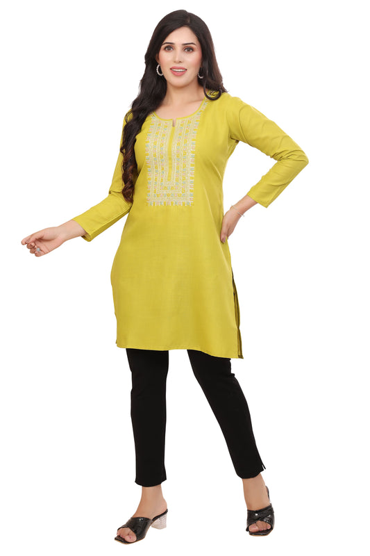 Mustard kurta for women