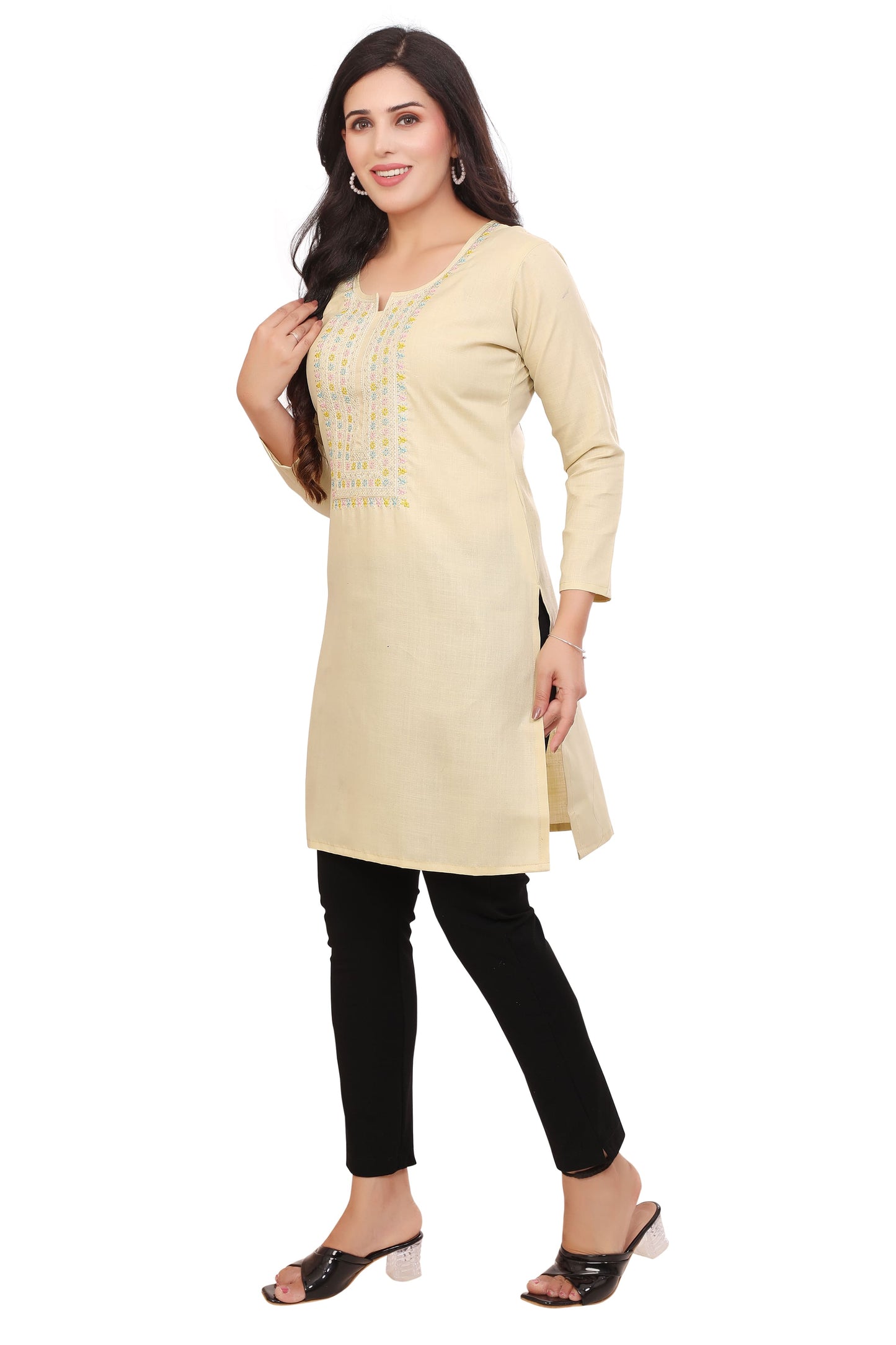 Beige kurta for women