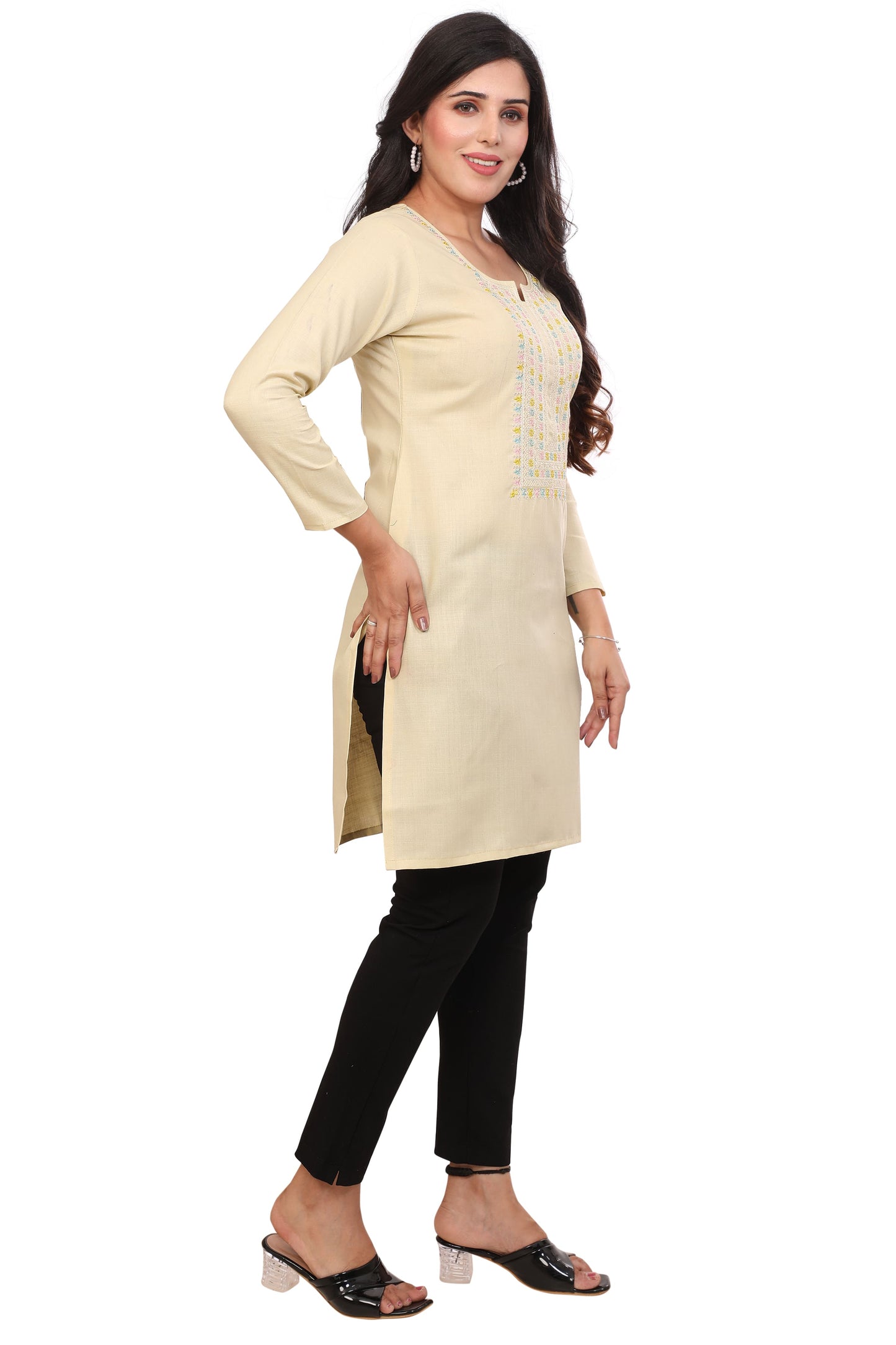Beige kurta for women
