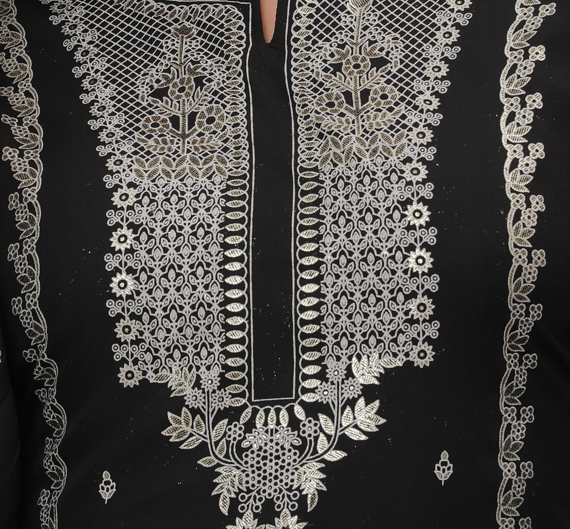 Black long indian kurtis for women