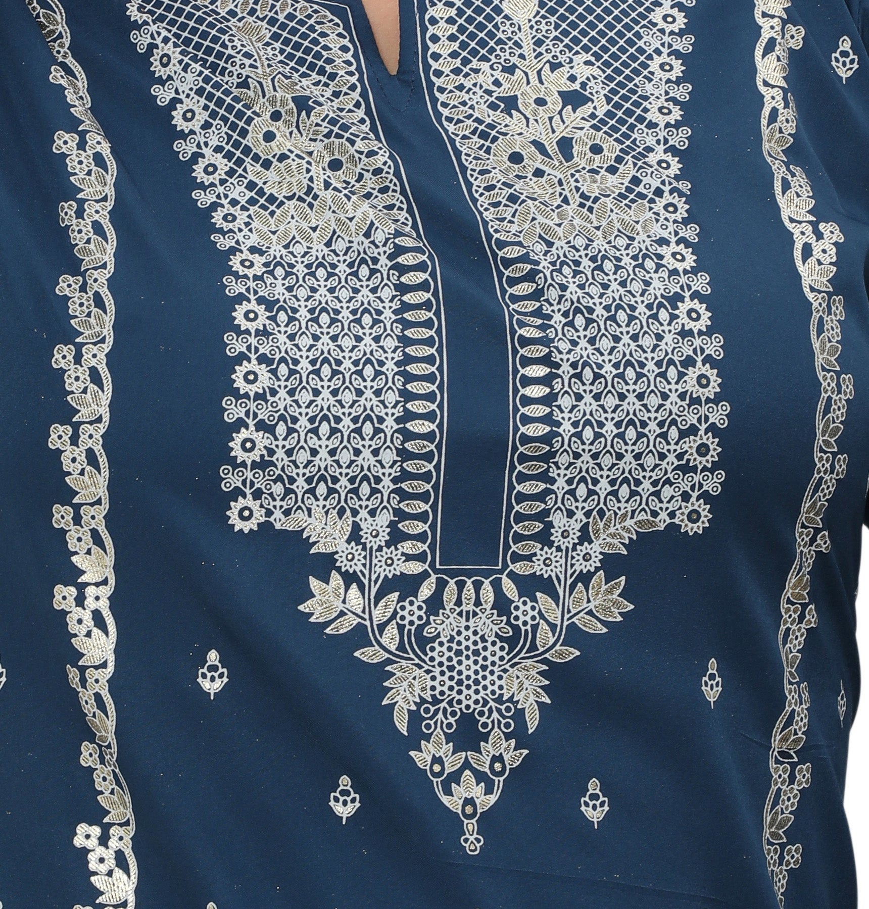 Blue long indian kurtis for women