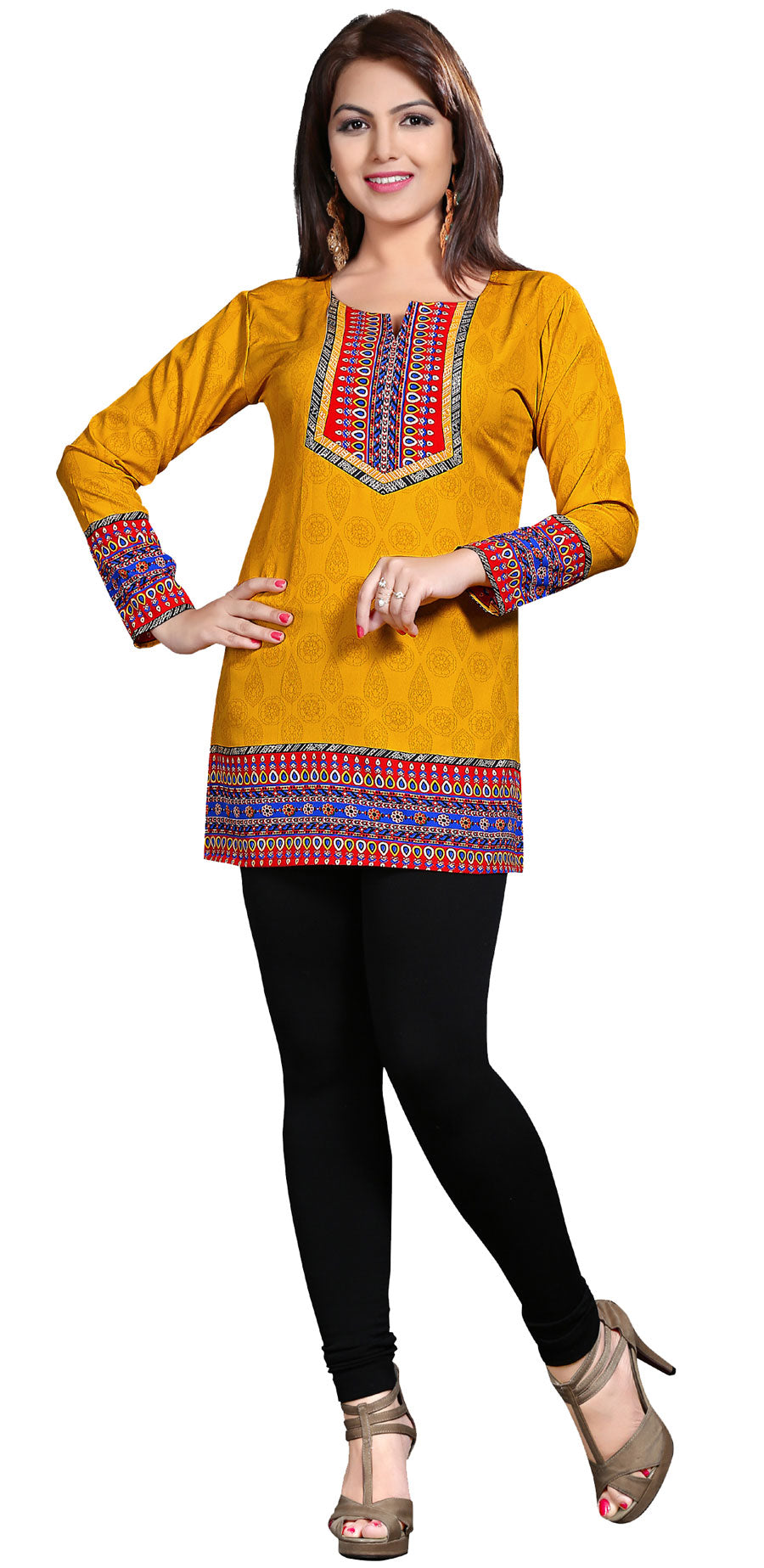Yellow Indian kurti for women
