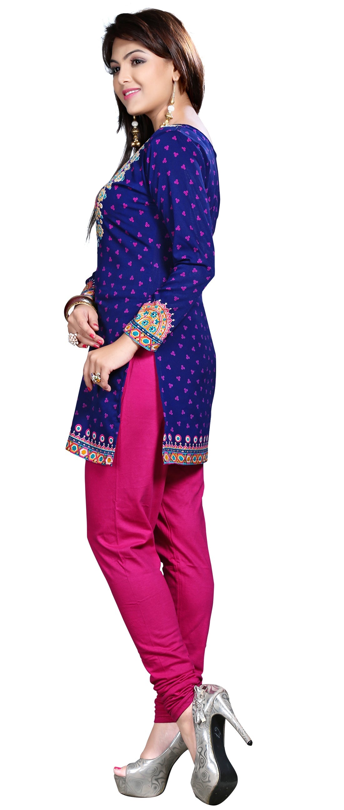 Blue short kurta from India