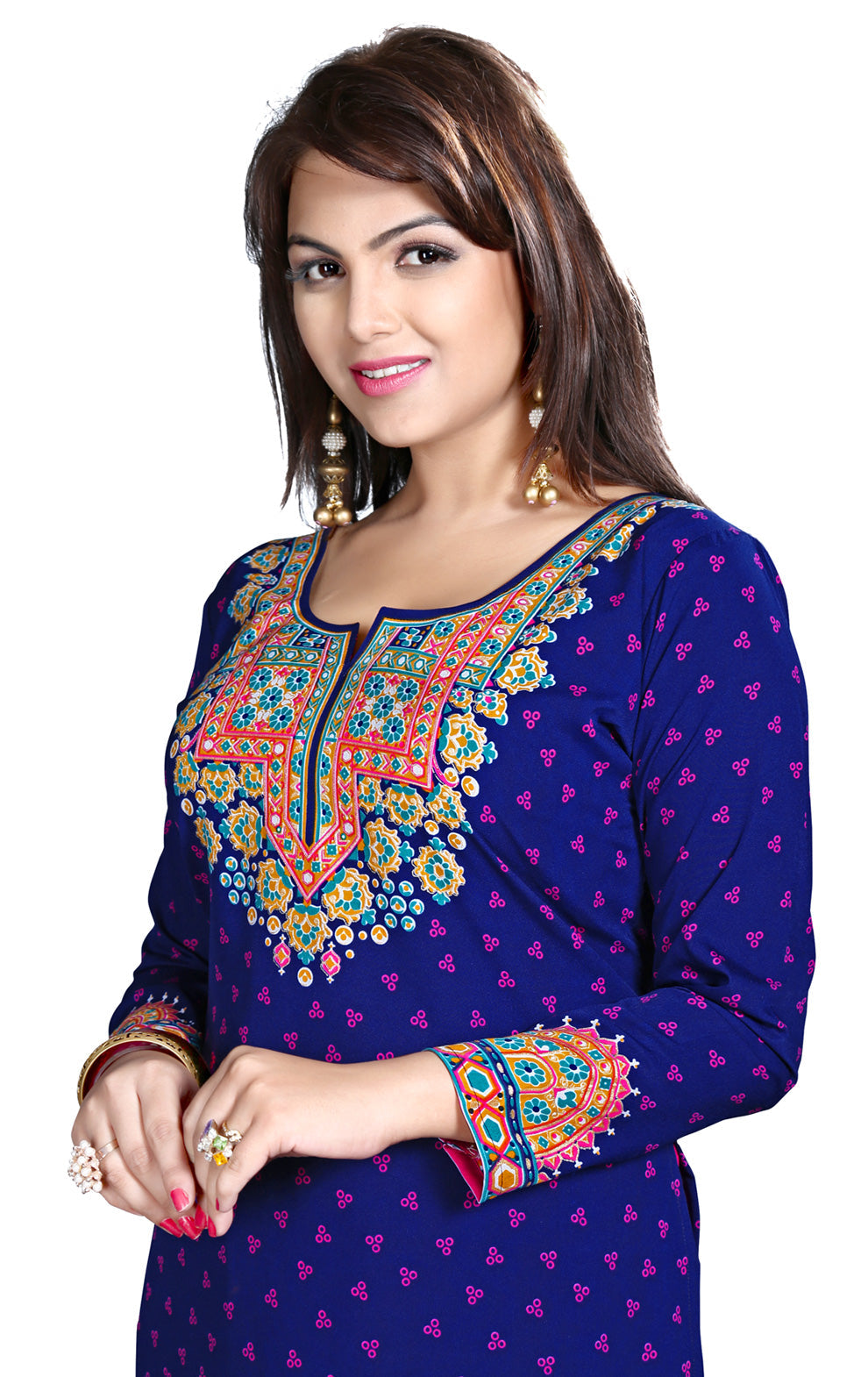 Blue short kurta from India
