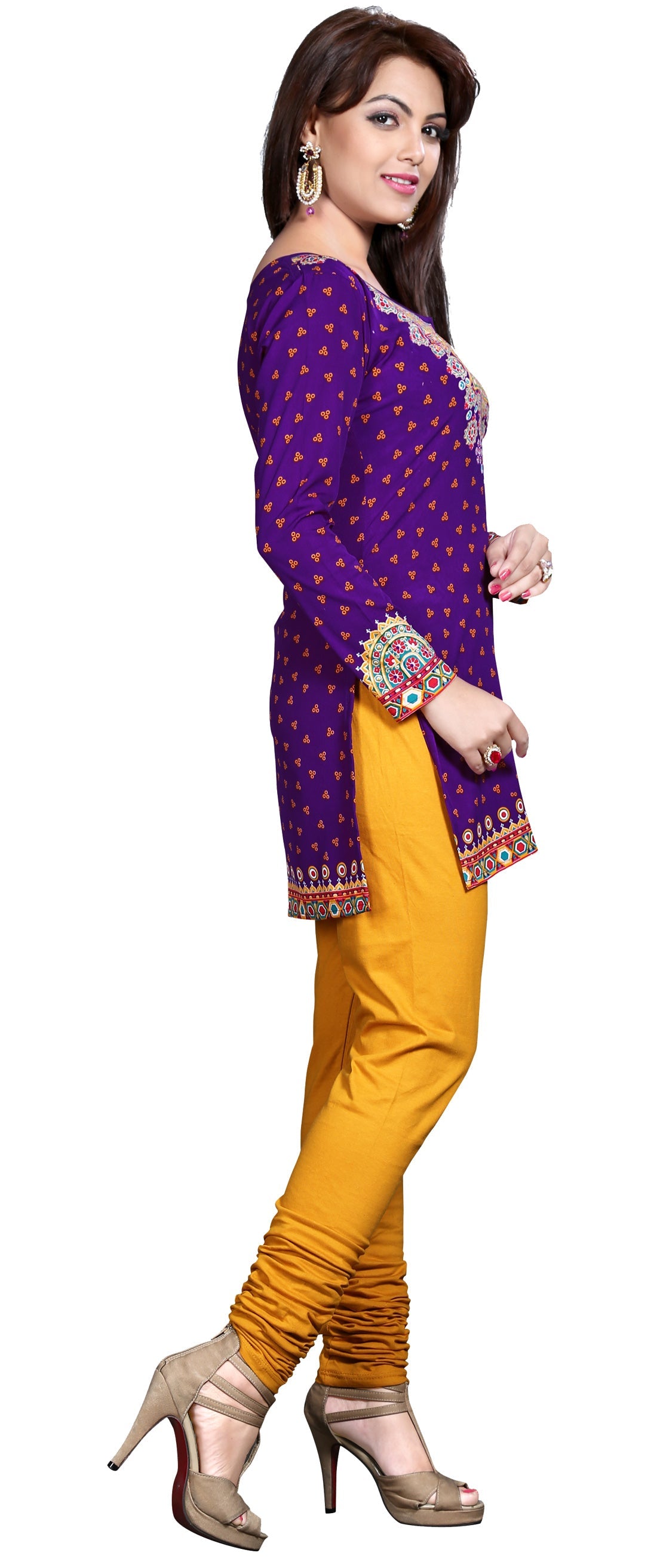 Purple short kurta from India