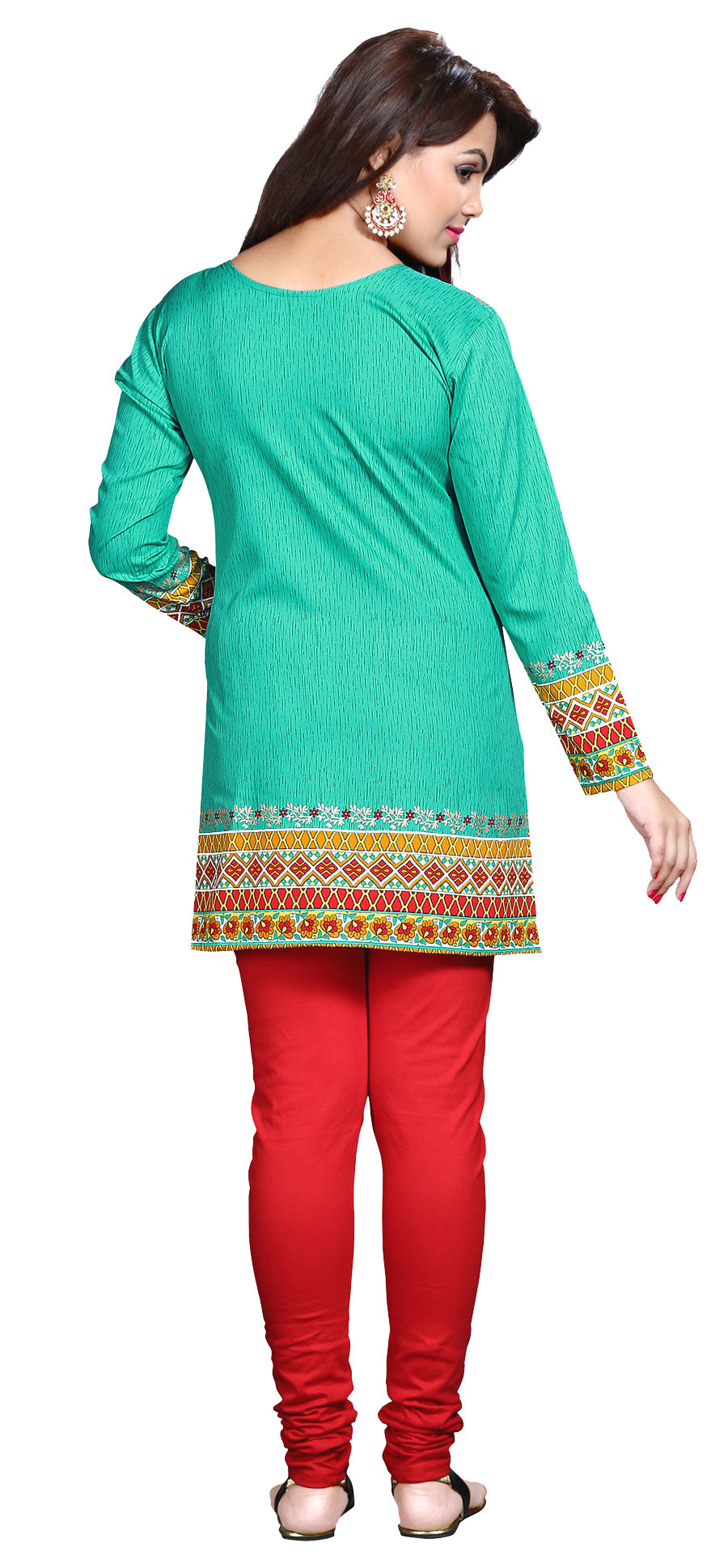 Green indian kurta for women