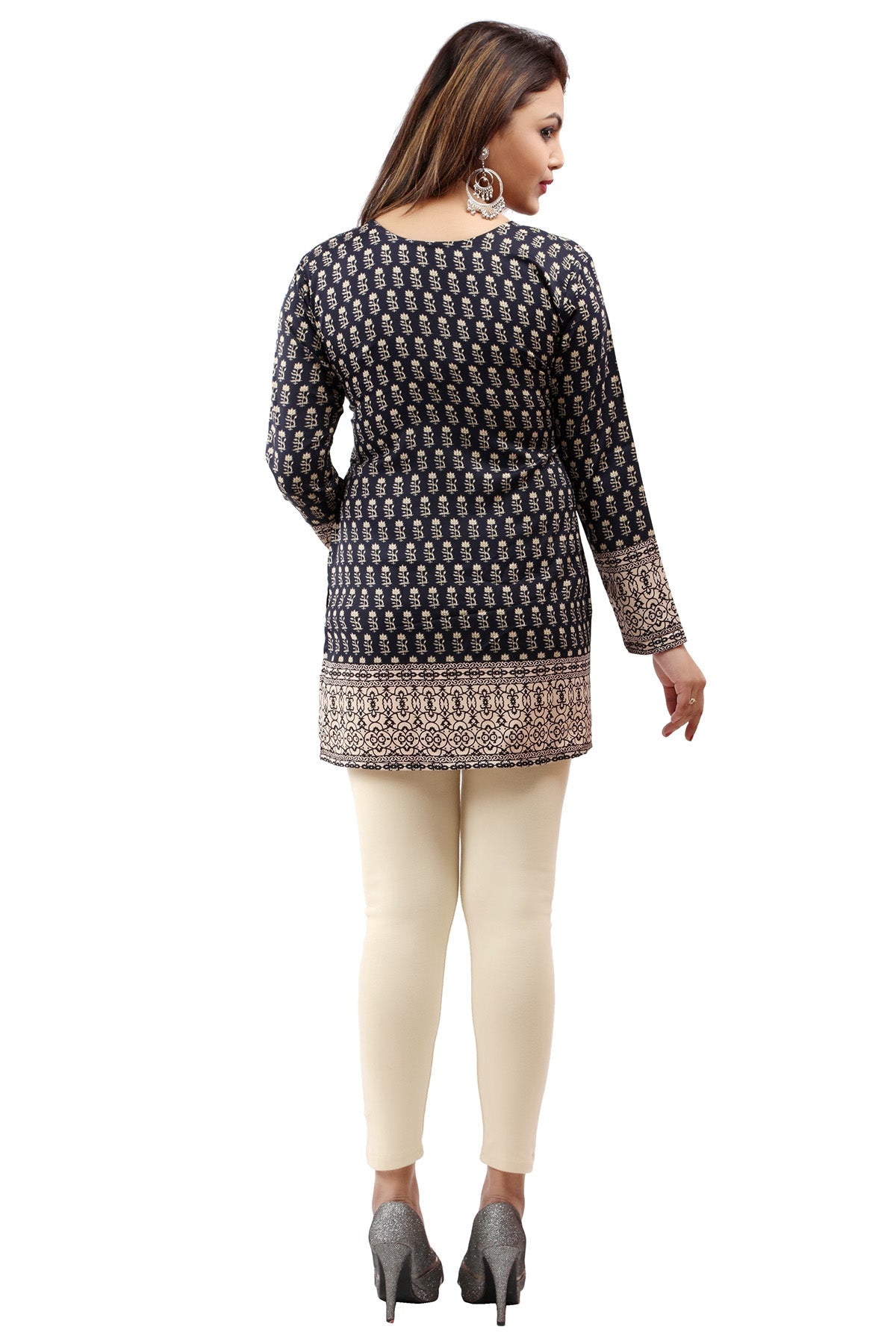 Black short kurti for women