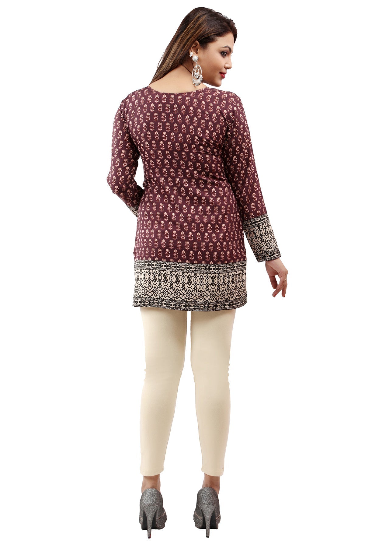 Brown short kurti for women