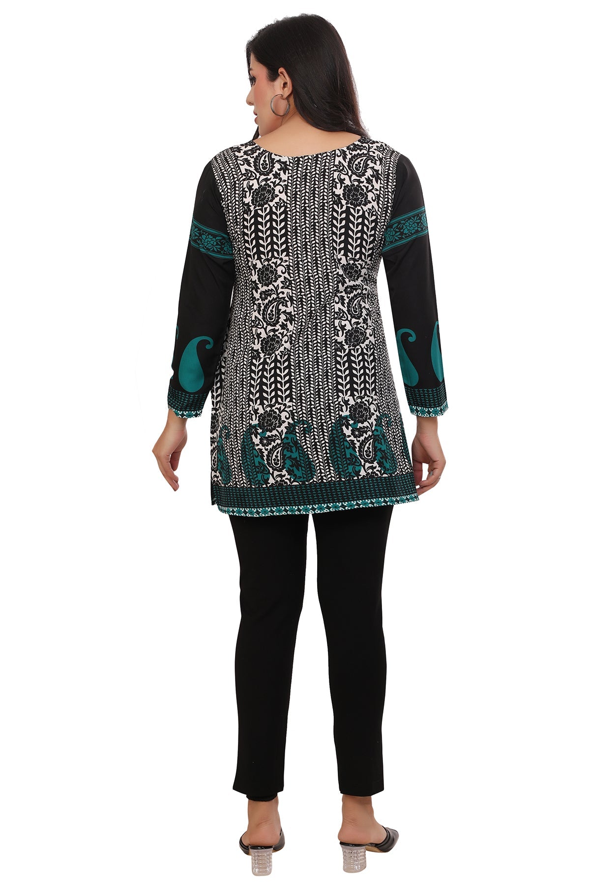 Black-Turquoise Kurti
