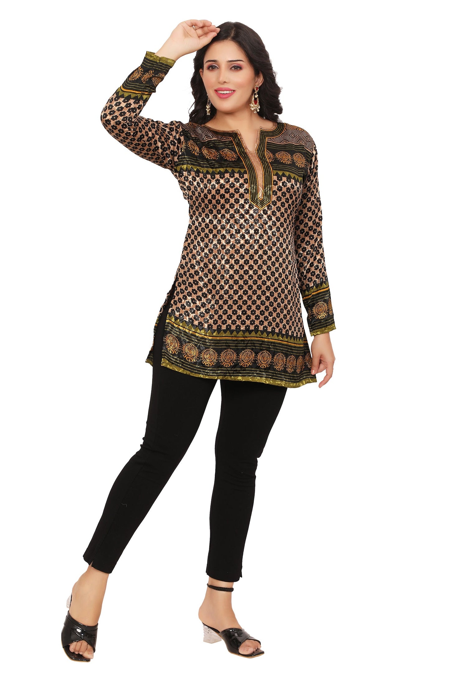 Green kurta from india