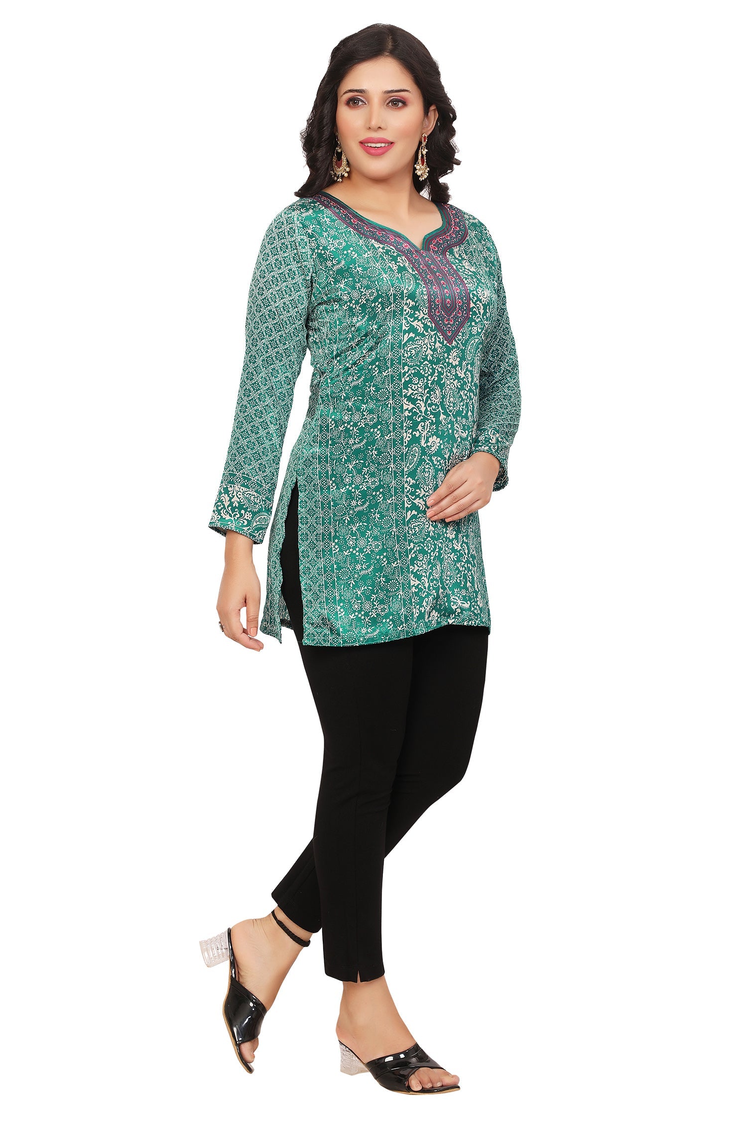 Green kurti for party wear