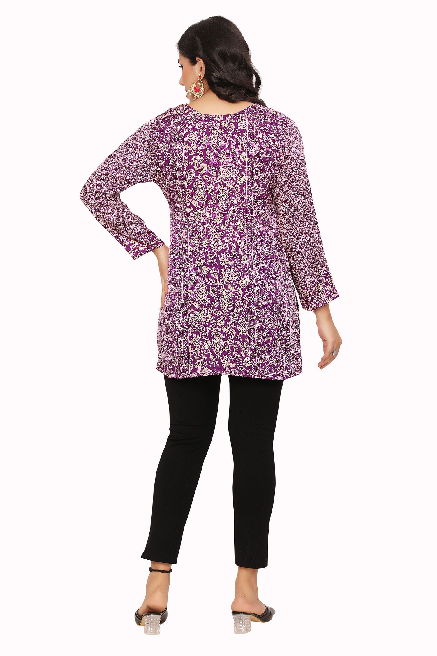 Purple kurti for party wear