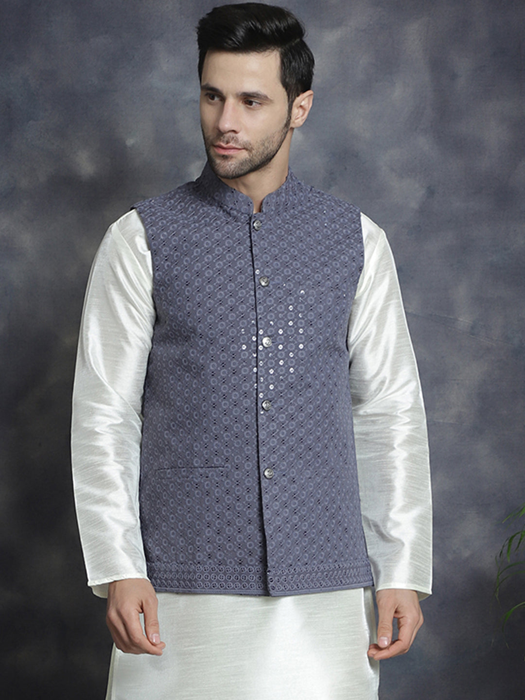 Grey Indian Vest for men